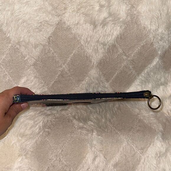 Fossil Large Wristlet Travel Bag PVC Blue Turquoise Multicolored - Picture 6 of 8